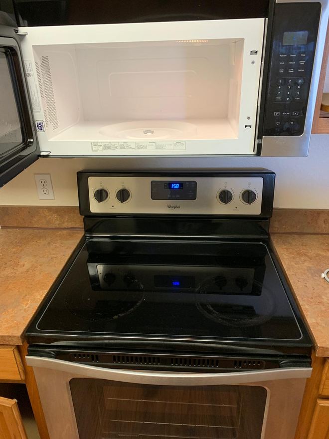Glass cooktop before cleaning