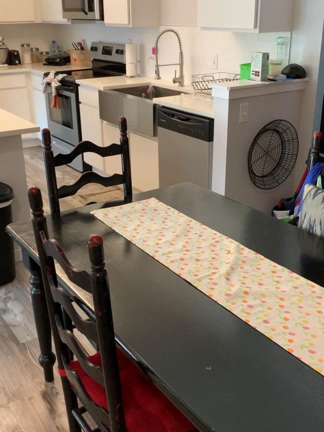 Dining area after cleaning